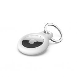 AirTag Pidike Secure Holder with Keyring Valkoinen