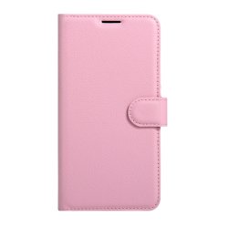 Apple iPhone 7/8 Plus Kotelo Litchi Vaaleanpunainen