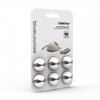 CableDrop Självhäftande hållare för sladdar 6-pack Vit