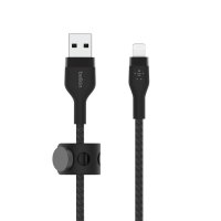 BOOST CHARGE USB-A to LTG_Braided Silicon 1m Svart