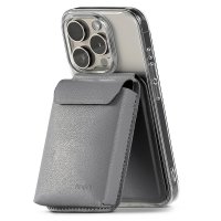 Korttipidike Stand Pocket Magnetic MagSafe Light Gray