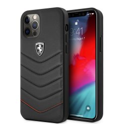 iPhone 12 Pro Max Kuori Off Track Quilted Musta