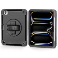 iPad Pro 11 (M4/M5) Kuori Rugged Case Grip Musta