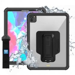 iPad Pro 12.9 2021 Kouri Waterproof Musta/Läpinäkyvä