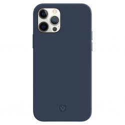iPhone 12/iPhone 12 Pro Kuori Back Cover Snap Luxe Leather Sininen