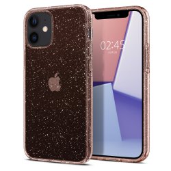 iPhone 12 Mini Suojakuori Liquid Crystal Glitter Rose Quartz