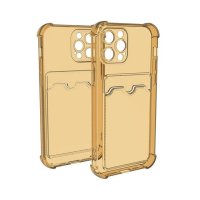 iPhone 12 Pro Kuori Korttipidike Iskunkestävä Keltainen