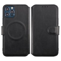 iPhone 12/iPhone 12 Pro Kotelo 4 Korttitaskulla MagSafe Musta