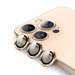 iPhone 13 Pro/iPhone 13 Pro Max Kameran linssinsuojus Karkaistua Lasia Gold