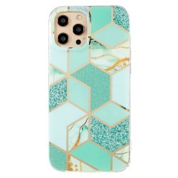 iPhone 13 Pro Kuori Marmorikuvio Vihreä