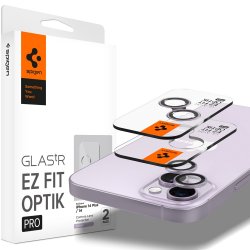 iPhone 14/iPhone 14 Plus Kameran linssinsuojus GLAS.tR EZ Fit Optik Pro Violetti 2-pakkaus