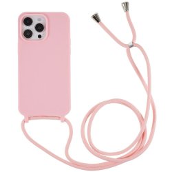 iPhone 14 Pro Max Kuori Hihnalla Vaaleanpunainen