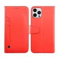 iPhone 14 Pro Kotelo Ulostaitettava Korttikotelo Punainen
