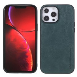 iPhone 14 Pro Kuori Nahkarakenne Vihreä