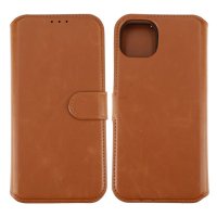iPhone 15 Plus Kotelo Detachable Wallet Case Ruskea