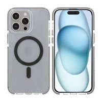 iPhone 15 Pro Max Kuori Iskunkestävä MagSafe Harmaa