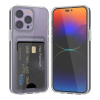 iPhone 15 Pro Max Kuori Korttipidike Läpinäkyvä