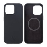 iPhone 15 Pro Max Kuori Silikoni MagSafe Musta