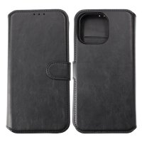 iPhone 15 Pro Max Kotelo Detachable Wallet Case Musta