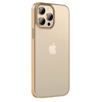 iPhone 15 Pro Max Kuori Pinnoitettu reuna Kulta