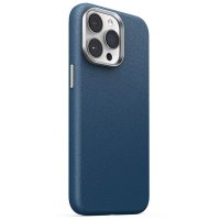 iPhone 15 Pro Skal Litchi Pattern Series MagSafe Blå