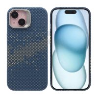 iPhone 15 Kuori Taittuva MagSafe-jalusta Sininen Kulta