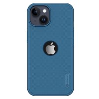 iPhone 15 Kuori Super Frosted Shield Pro Logo Hole Sininen