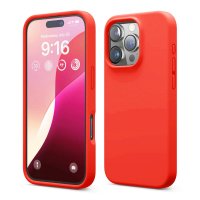 iPhone 16 Pro Max Kuori Silikoni Punainen