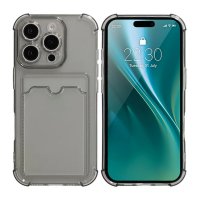 iPhone 16 Pro Max Kuori Korttipidike Iskunkestävä Musta