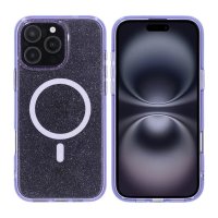 iPhone 16 Pro Max Kuori Glitter MagSafe Violetti