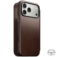 iPhone 17 Pro Max Kotelo Modern Leather Folio Horween Rustic Brown