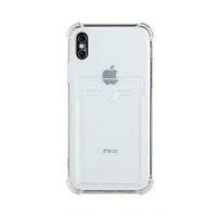 iPhone X/iPhone Xs Kuori Korttipidike Iskunkestävä Läpinäkyvä