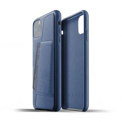 iPhone 11 Pro Max Kuori Full Leather Wallet Case Monaco Blue