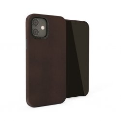 iPhone 12 Mini Magnetic Leather Case kanssa Magneettinen Pidike Ruskea
