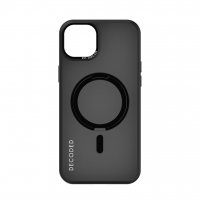 iPhone 15 Plus Kuori Recycled Plastic Transparant Loop Stand Back Cover Musta