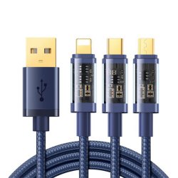 Kaapeli 3-in-1 Fast Charging Cable 1.2m Sininen