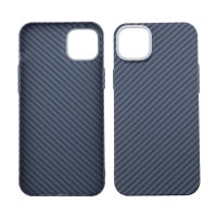 iPhone 14 Plus Kuori Hiilikuitukuvio Sininen