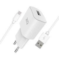 Laturi USB-C kaapelilla 1m 12W