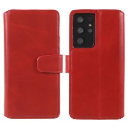 Samsung Galaxy S21 Ultra Kotelo Aito Nahka Poppy Red