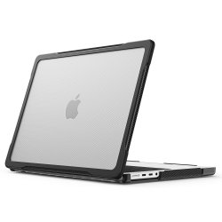 MacBook Pro 14 M1 (A2442)/M2 (A2779) Kuori Musta Reuna Läpinäkyvä Kirkas