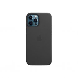 Original iPhone 12 Pro Max Kuori Leather Case MagSafe Musta