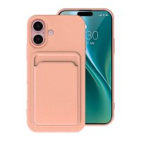 iPhone 16 Kuori Korttipidike Vaaleanpunainen