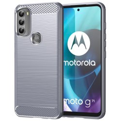 Motorola moto g71 5G Kuori Harjattu Hiilikuiturakenne Harmaa