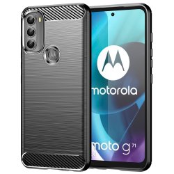 Motorola moto g71 5G Kuori Harjattu Hiilikuiturakenne Musta