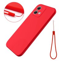 Motorola Moto G84 Kuori Hihna Silikoni Punainen
