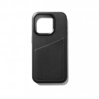 iPhone 15 Pro Kuori Full Leather Wallet Case MagSafe Musta