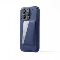 iPhone 16 Pro Max Kuori Full Leather Wallet Case Monaco Blue