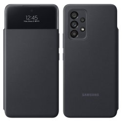 Original Galaxy A53 5G Kotelo Smart S View Wallet Cover Musta