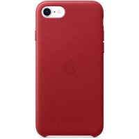 Original iPhone 7/8/SE Kuori Leather Case Punainen