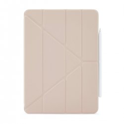 iPad Pro 12.9 2021/2020/2018 Tapaus Origami No4 folio Vaaleanpunainen